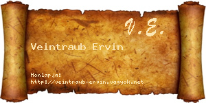 Veintraub Ervin névjegykártya